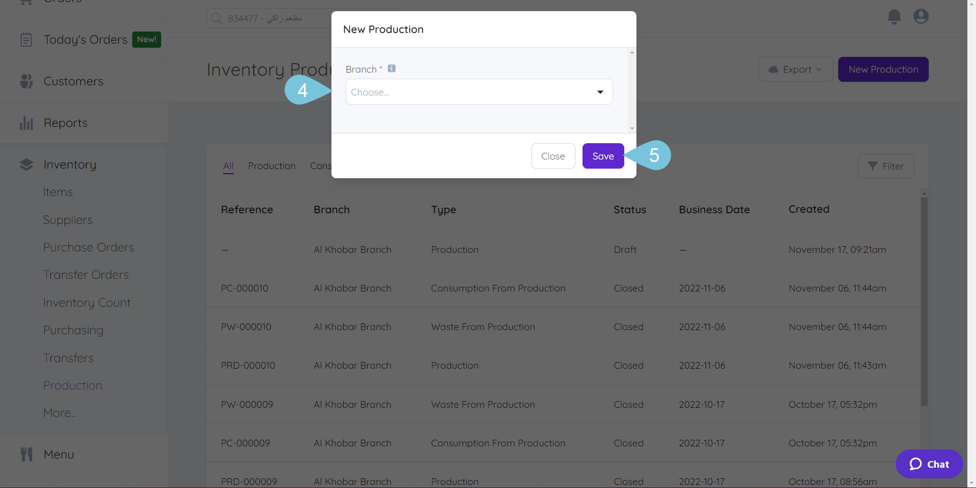 creating-production-transaction-foodics-help-center